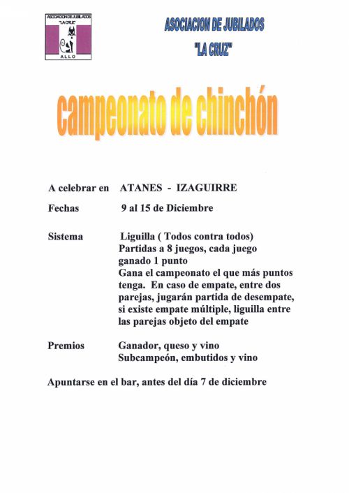 CAMPEONATO DE CHINCHÓN