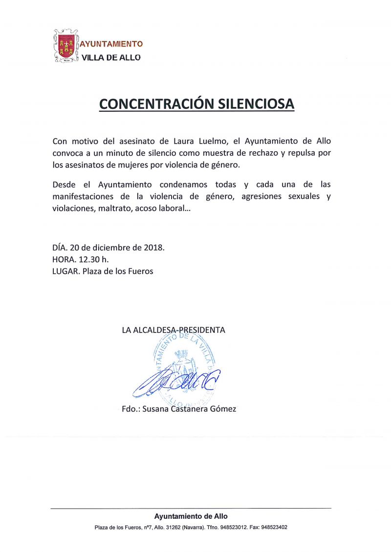 CONCENTRACIÓN SILENCIOSA