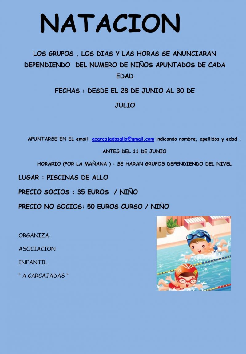 CURSO NATACIÓN PARA NIÑOS