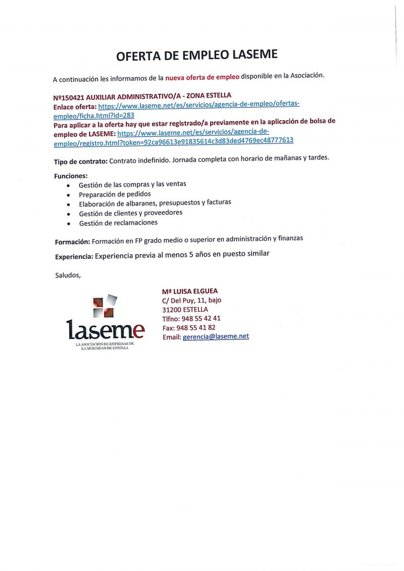 OFERTAS DE EMPLEO