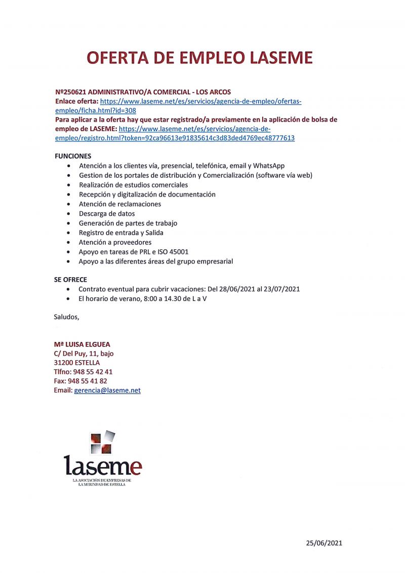 OFERTAS DE EMPLEO