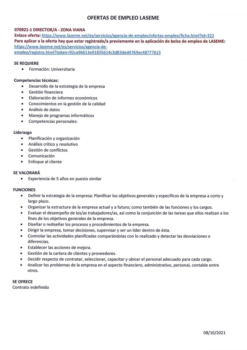 OFERTAS DE EMPLEO