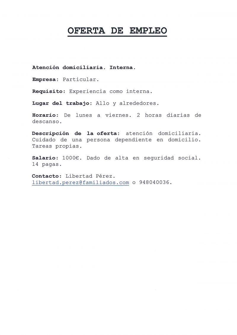 OFERTAS DE EMPLEO