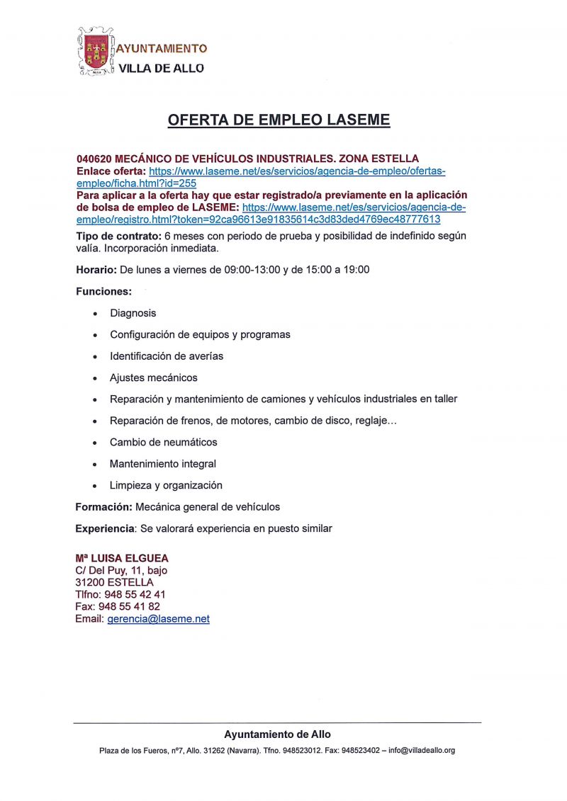 OFERTAS DE EMPLEO