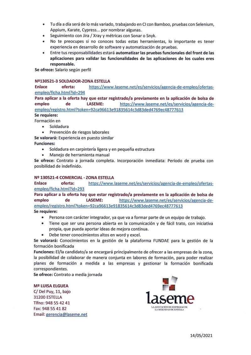 OFERTAS DE EMPLEO
