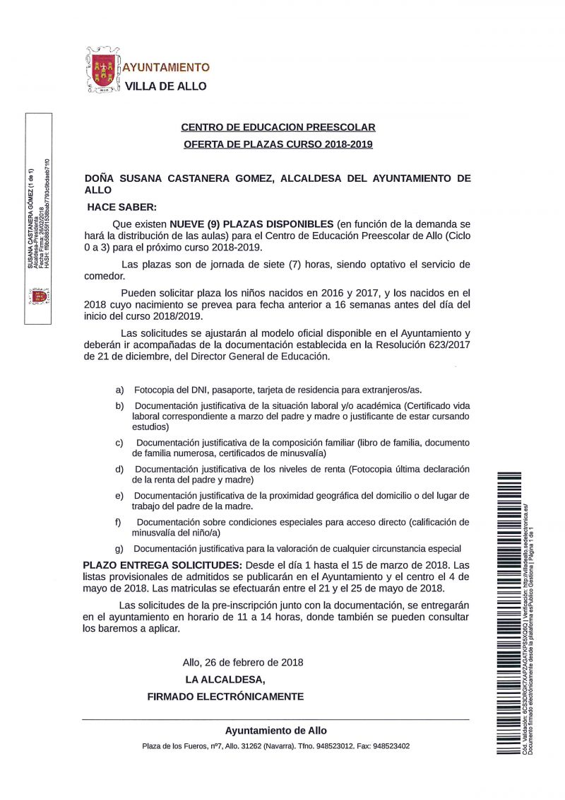 Preinscripciones