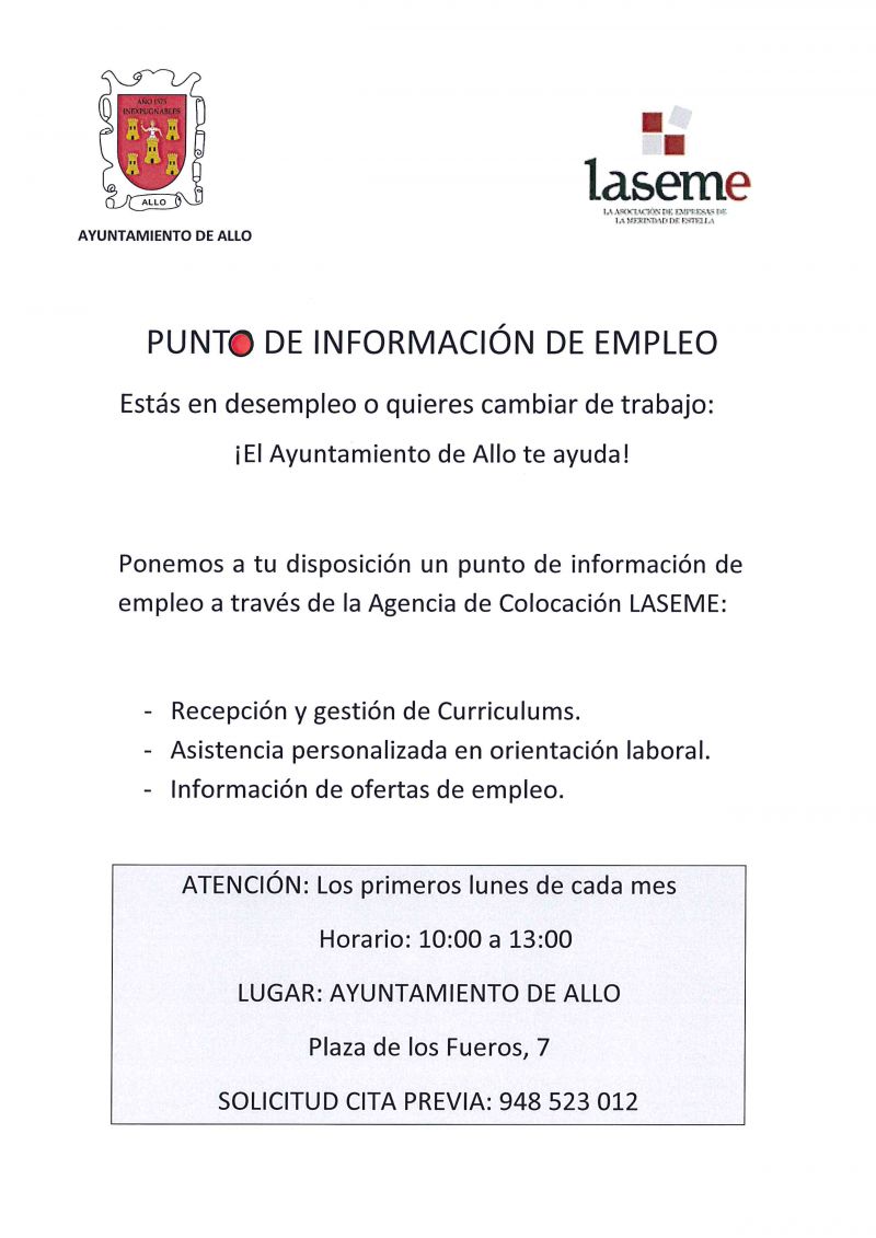 PUNTO DE INFORMACIÓN DE EMPLEO