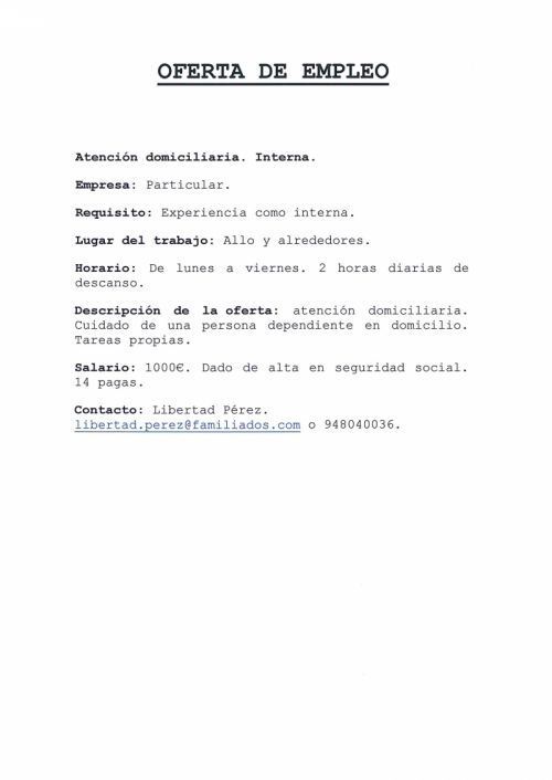 OFERTAS DE EMPLEO