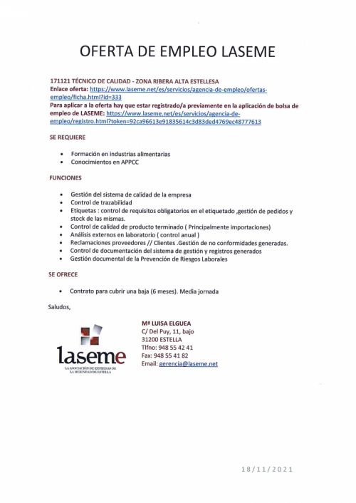 OFERTAS DE EMPLEO