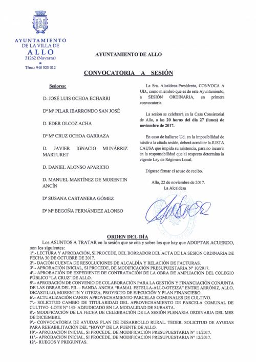 CONVOCATORIA